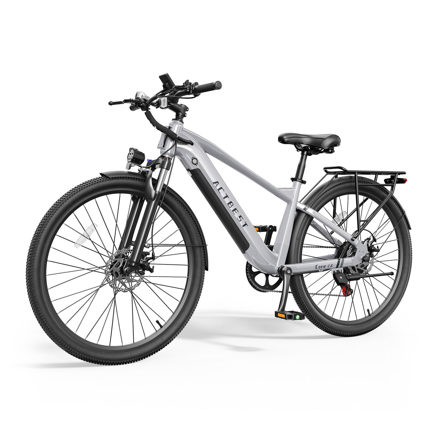Actbest 26" Electric Bike for Adults, Peak 1200W, 500Wh Removable Battery, Torque Sensor Electric Bicycles, Front Suspension,Lightweight Ebike, 7-Speed, Cruiser Ebike for Woman