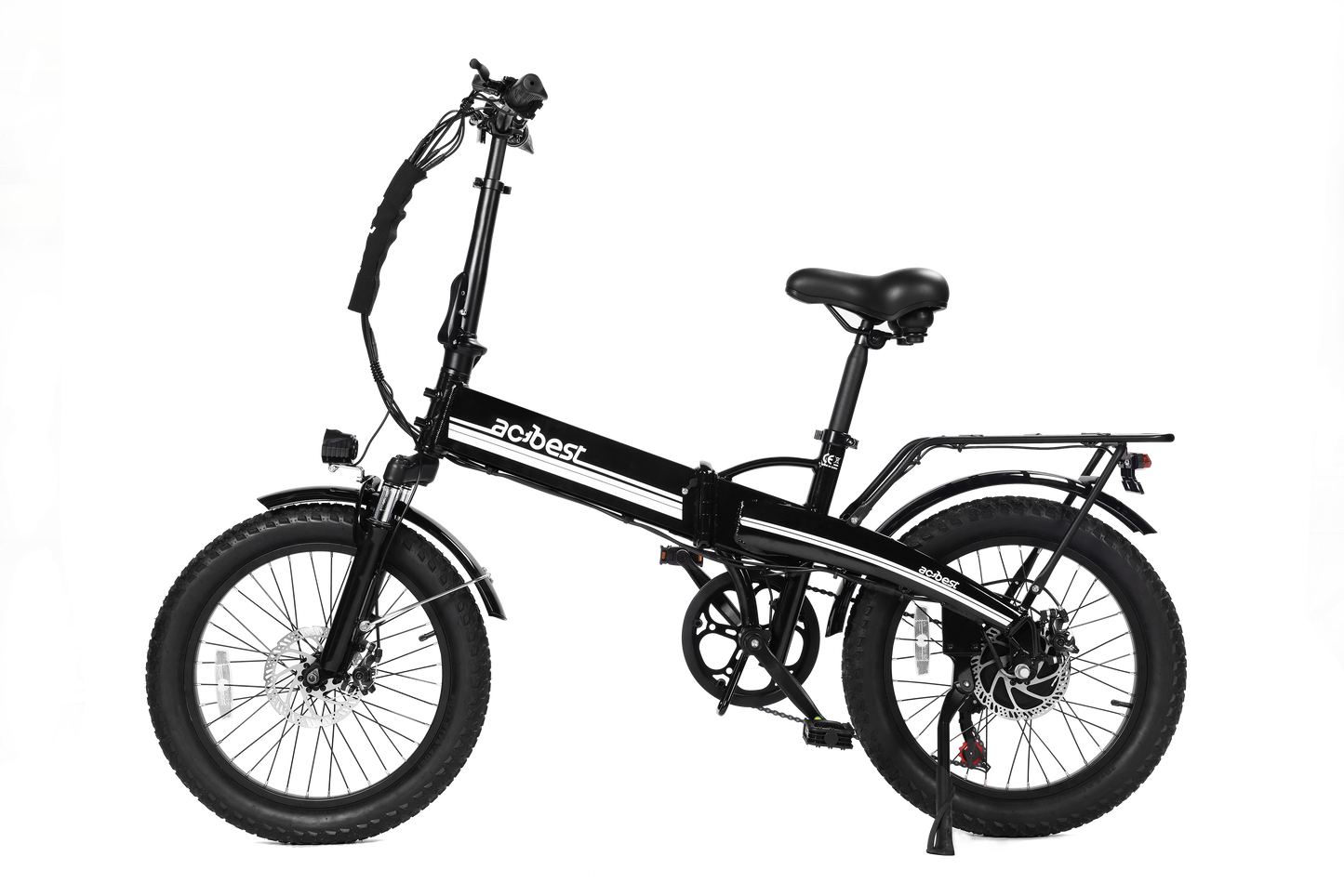 Actbest Electric Bike for Adults 750W Peak Motor Folding Ebike with 48V Removable Battery, 20" Fat Tire, 20Mph Top Speed Electric Bicycle with Front Suspension (Grey)
