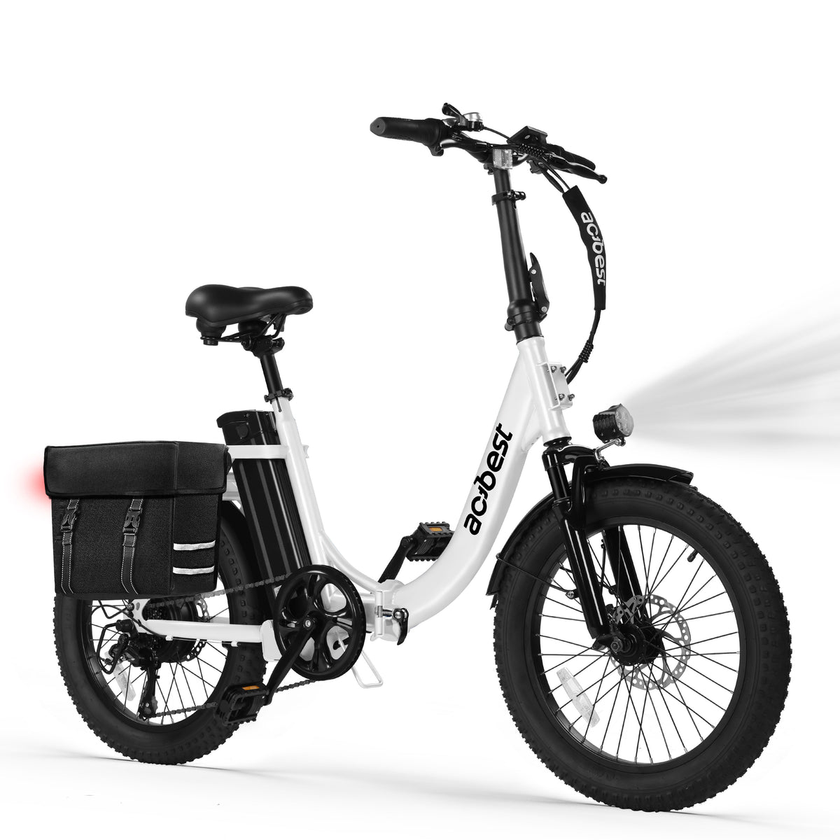 AA AT28 Actbest Electric Bike, 20" Folding EBike for Adults, Peak 750W Motor 48V 499Wh Battery, Fat Tire & Front Suspension Electric Bicycles,7 Speed