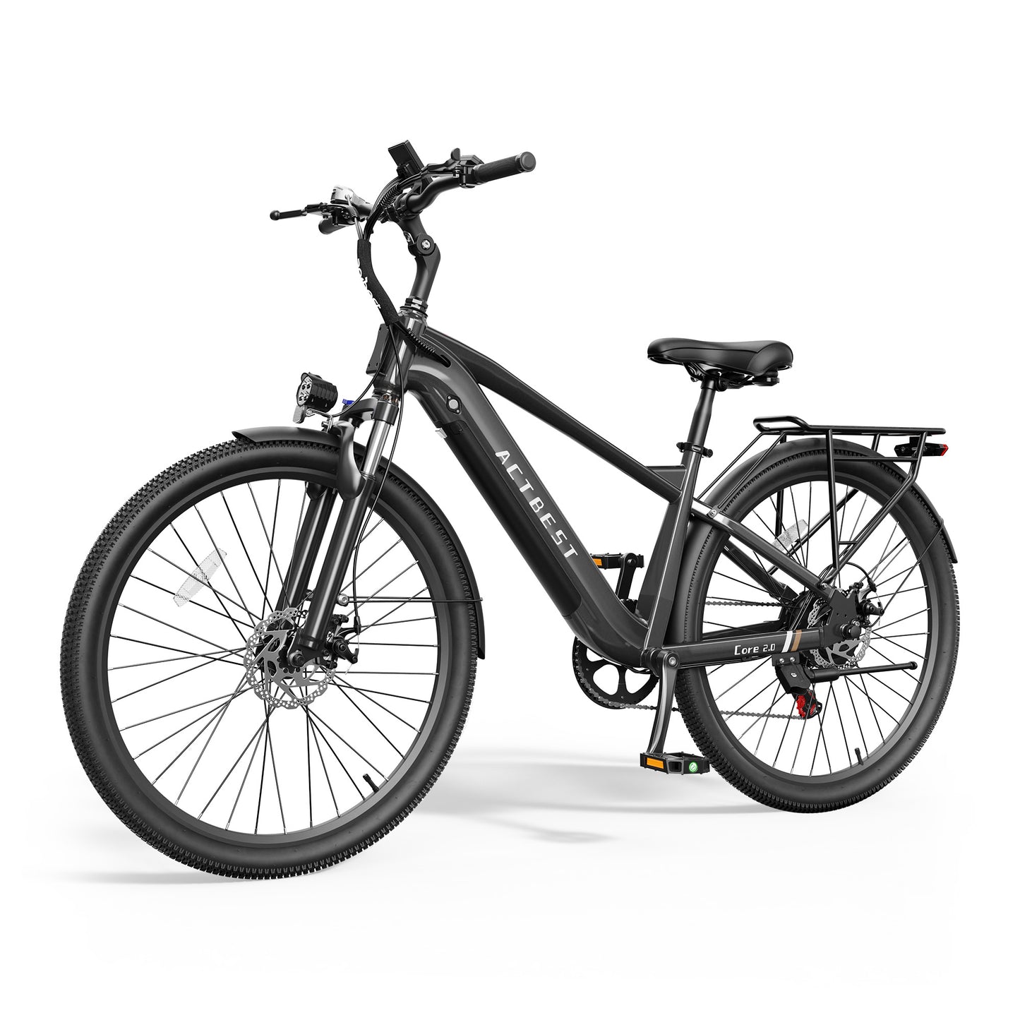 Actbest 27.5" Electric Bike for Adults, Peak 1200W, 500Wh Removable Battery, Torque Sensor Cruiser Ebike, Front Suspension,Lightweight Ebike, 7-Speed Electric Bicycles