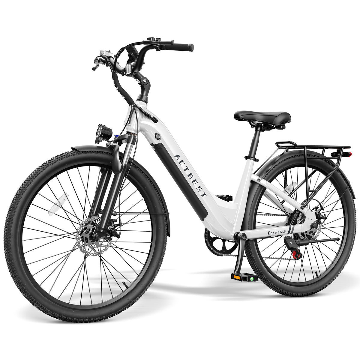AA AT4926 Actbest 26" Electric Bike for Woman, Peak 1200W, 500Wh Removable Battery, 3 Riding Modes, 48V 10.4Ah, Front Suspension, 7-Speed, Cruise Ebike for Adults, Electric Bicycles