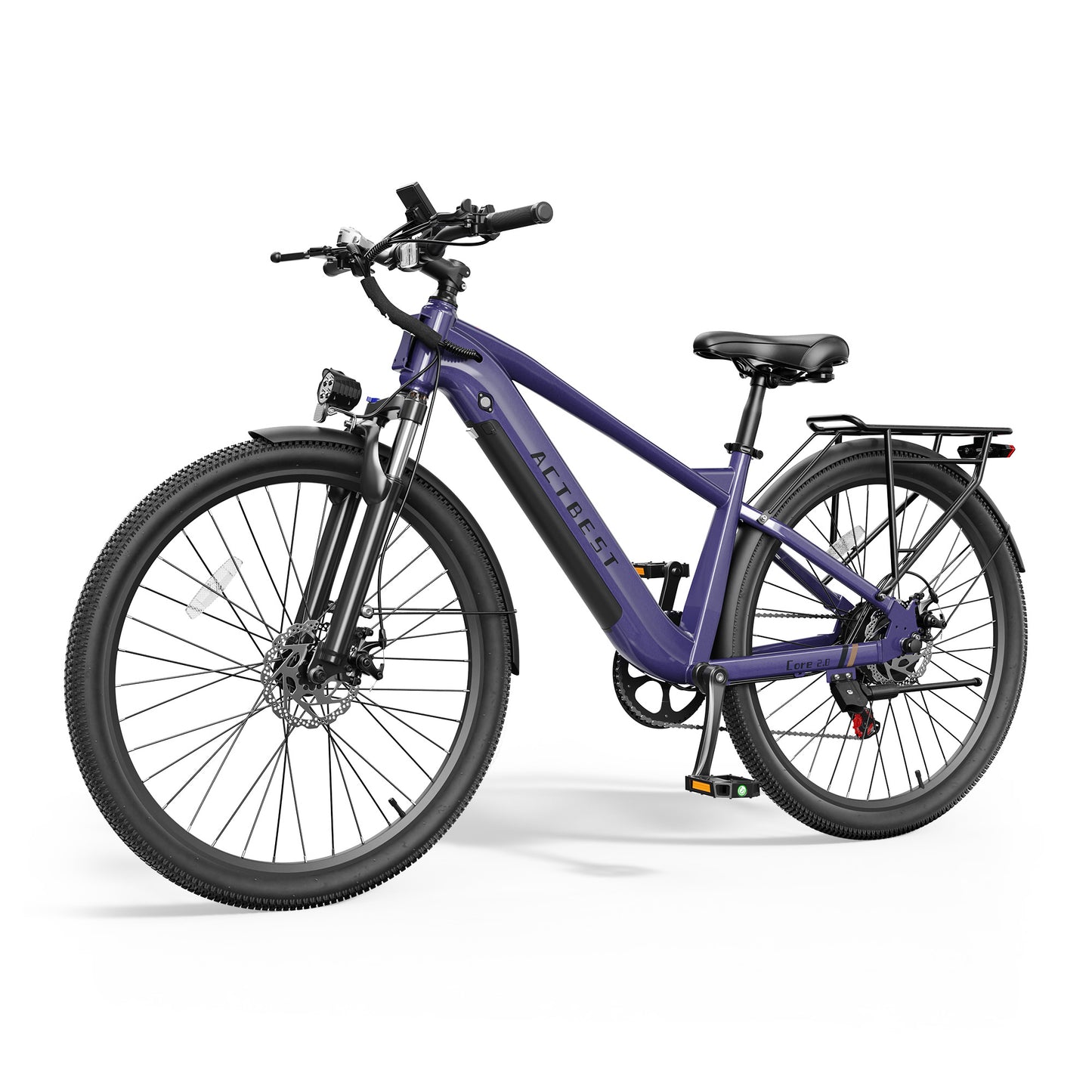Actbest 26" Electric Bike for Adults, Peak 1200W, 500Wh Removable Battery, Torque Sensor Electric Bicycles, Front Suspension,Lightweight Ebike, 7-Speed, Cruiser Ebike for Woman