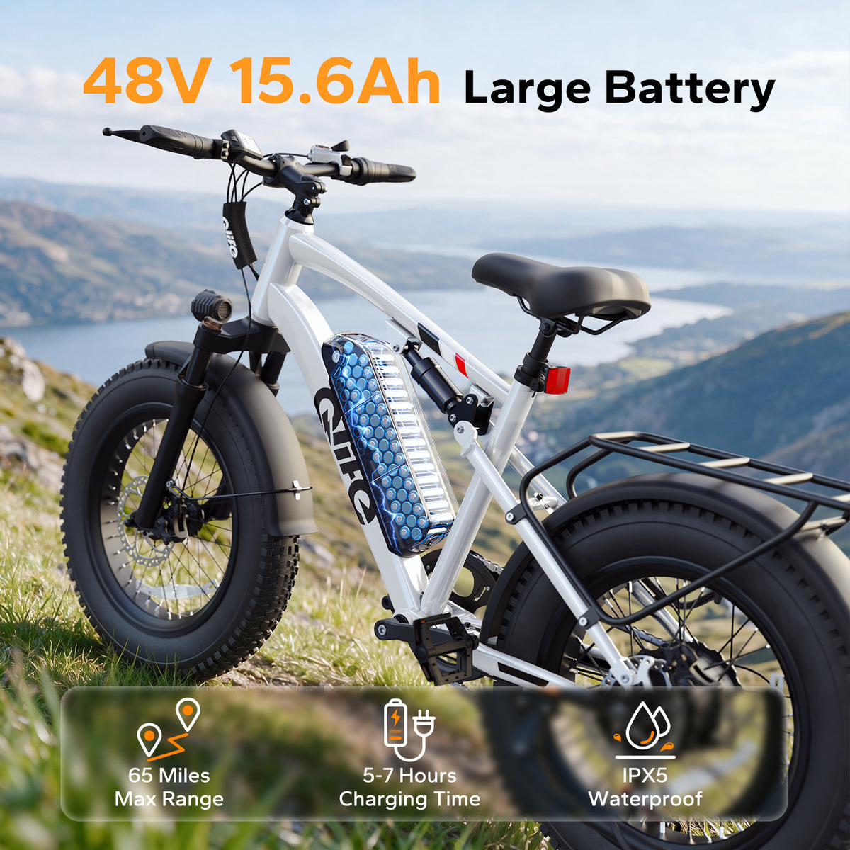 Hopepeak EB50Plus Racer Fat Tire 2.0 Electric Bike For Adults