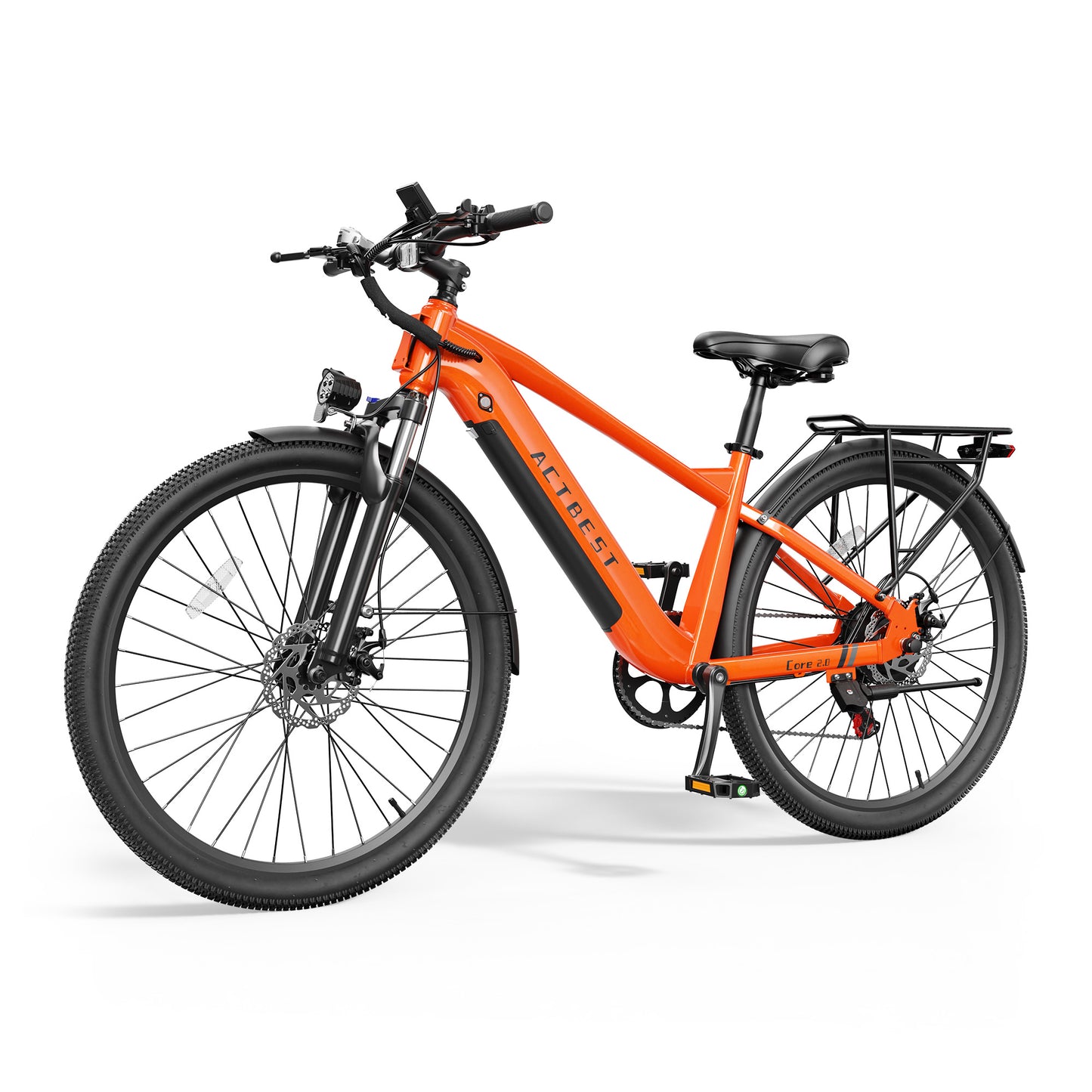 Actbest 26" Electric Bike for Adults, Peak 1200W, 500Wh Removable Battery, Torque Sensor Electric Bicycles, Front Suspension,Lightweight Ebike, 7-Speed, Cruiser Ebike for Woman