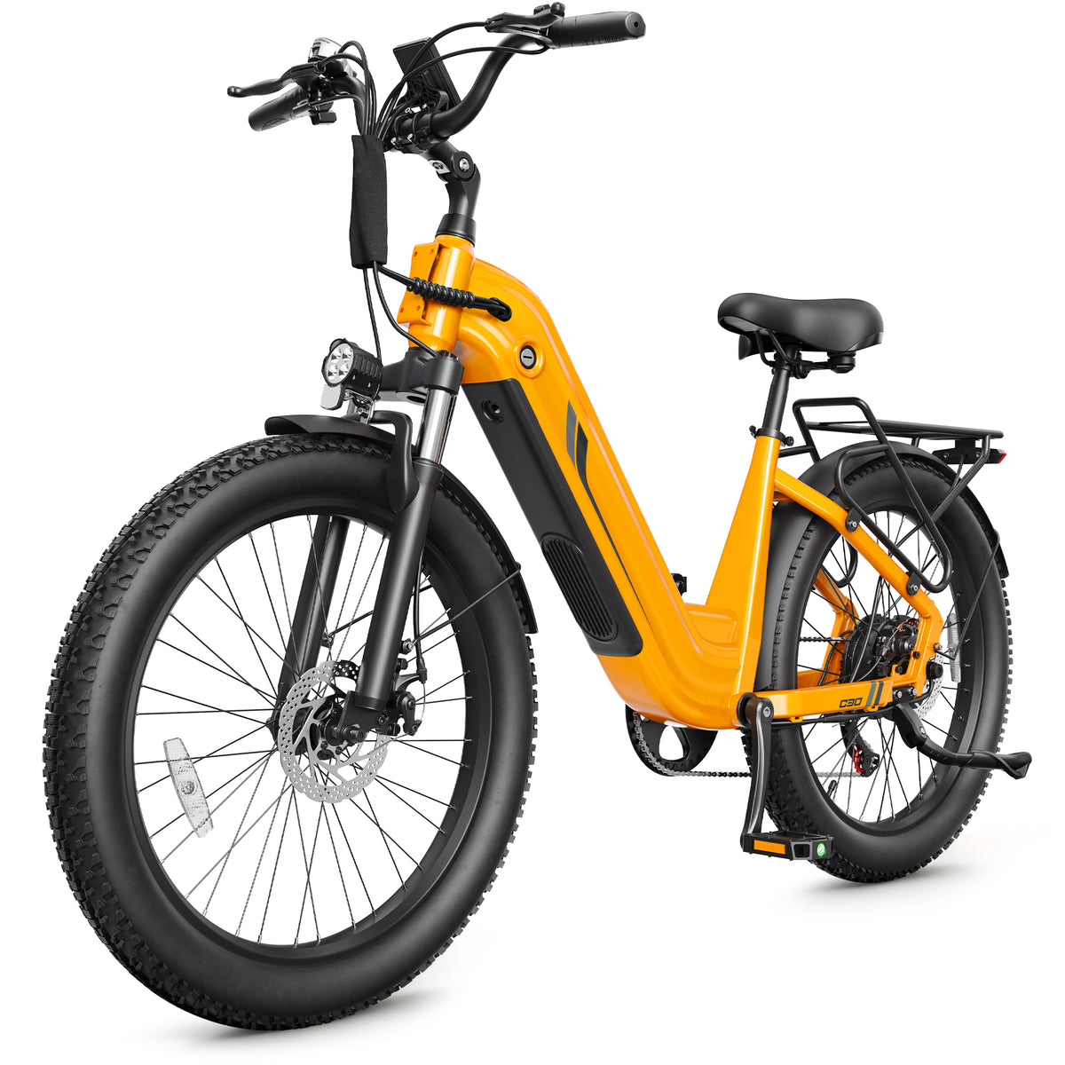 HP21 Hopepeak C30 Electric Bike for Adults,750W Motor, 28 MPH Max Electric Urban Bike, 48V 15.6Ah Removable Battery, 24" Fat Tire EBike with 7-Speed