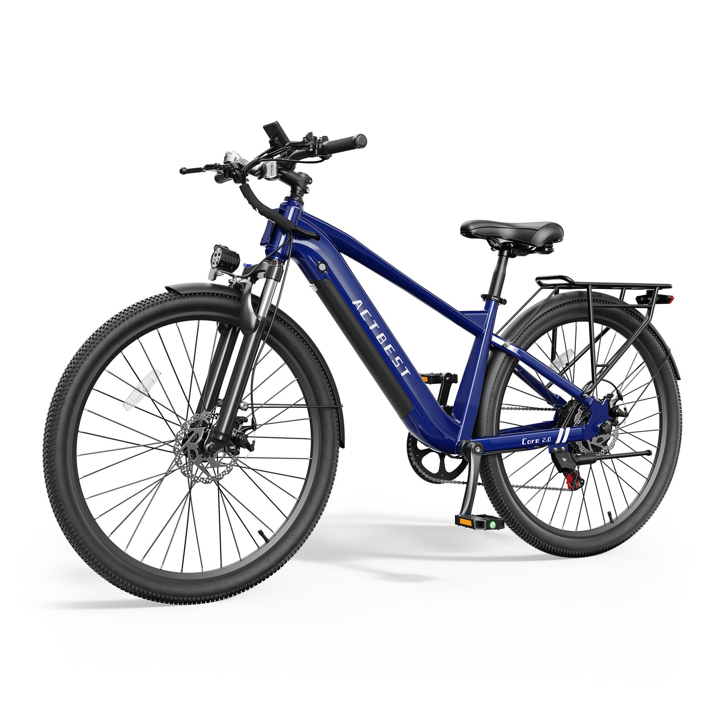 Actbest 26" Electric Bike for Adults, Peak 1200W, 500Wh Removable Battery, Torque Sensor Electric Bicycles, Front Suspension,Lightweight Ebike, 7-Speed, Cruiser Ebike for Woman