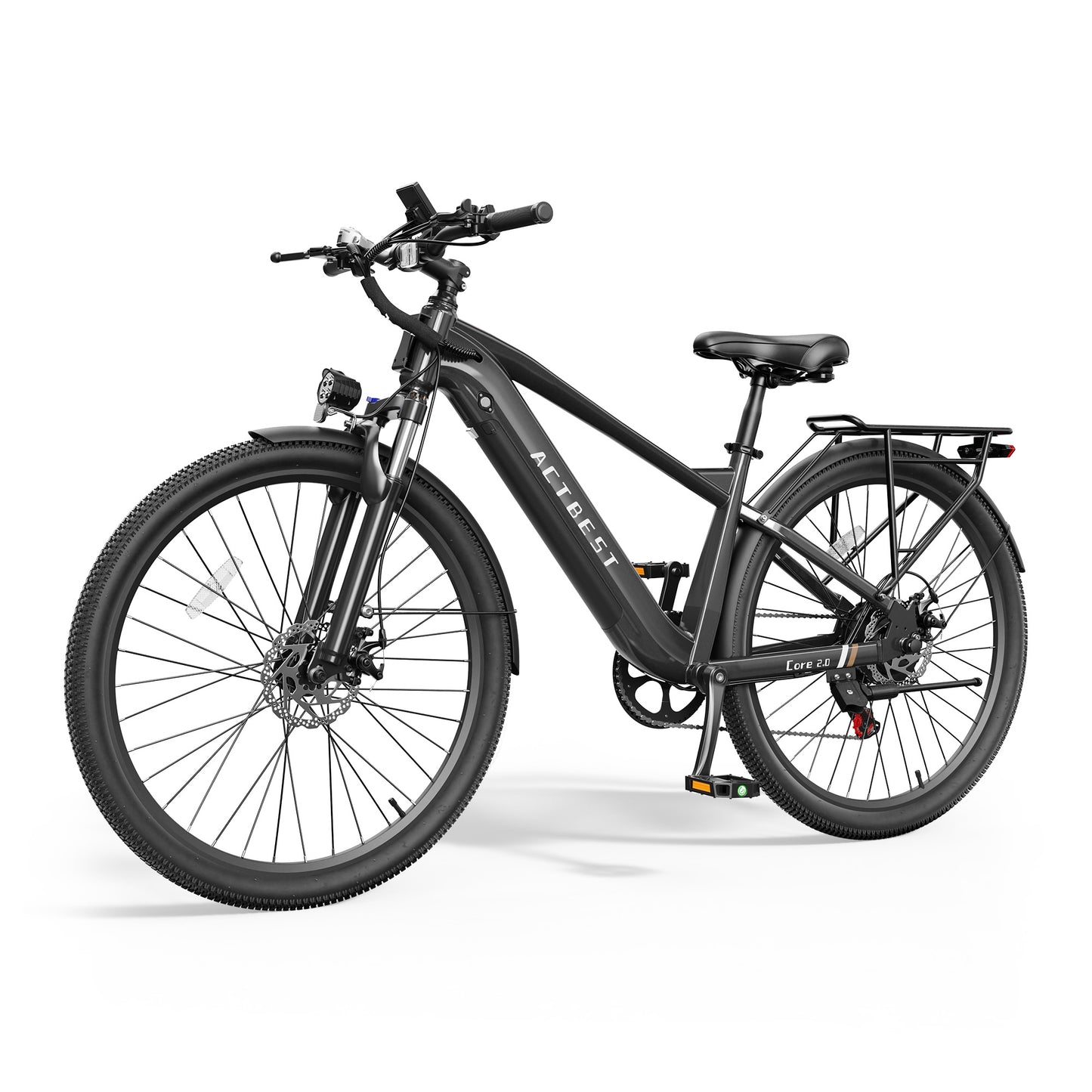 Actbest 26" Electric Bike for Adults, Peak 1200W, 500Wh Removable Battery, Torque Sensor Electric Bicycles, Front Suspension,Lightweight Ebike, 7-Speed, Cruiser Ebike for Woman