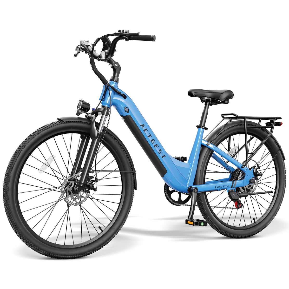 AA AT4926 Actbest 26" Electric Bike for Woman, Peak 1200W, 500Wh Removable Battery, 3 Riding Modes, 48V 10.4Ah, Front Suspension, 7-Speed, Cruise Ebike for Adults, Electric Bicycles
