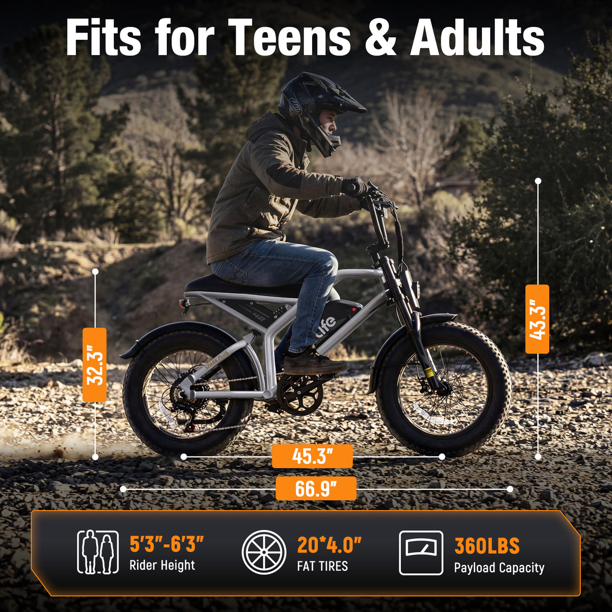 EB42 Qlife Spark Plus Electric Dirt Bike for Adults