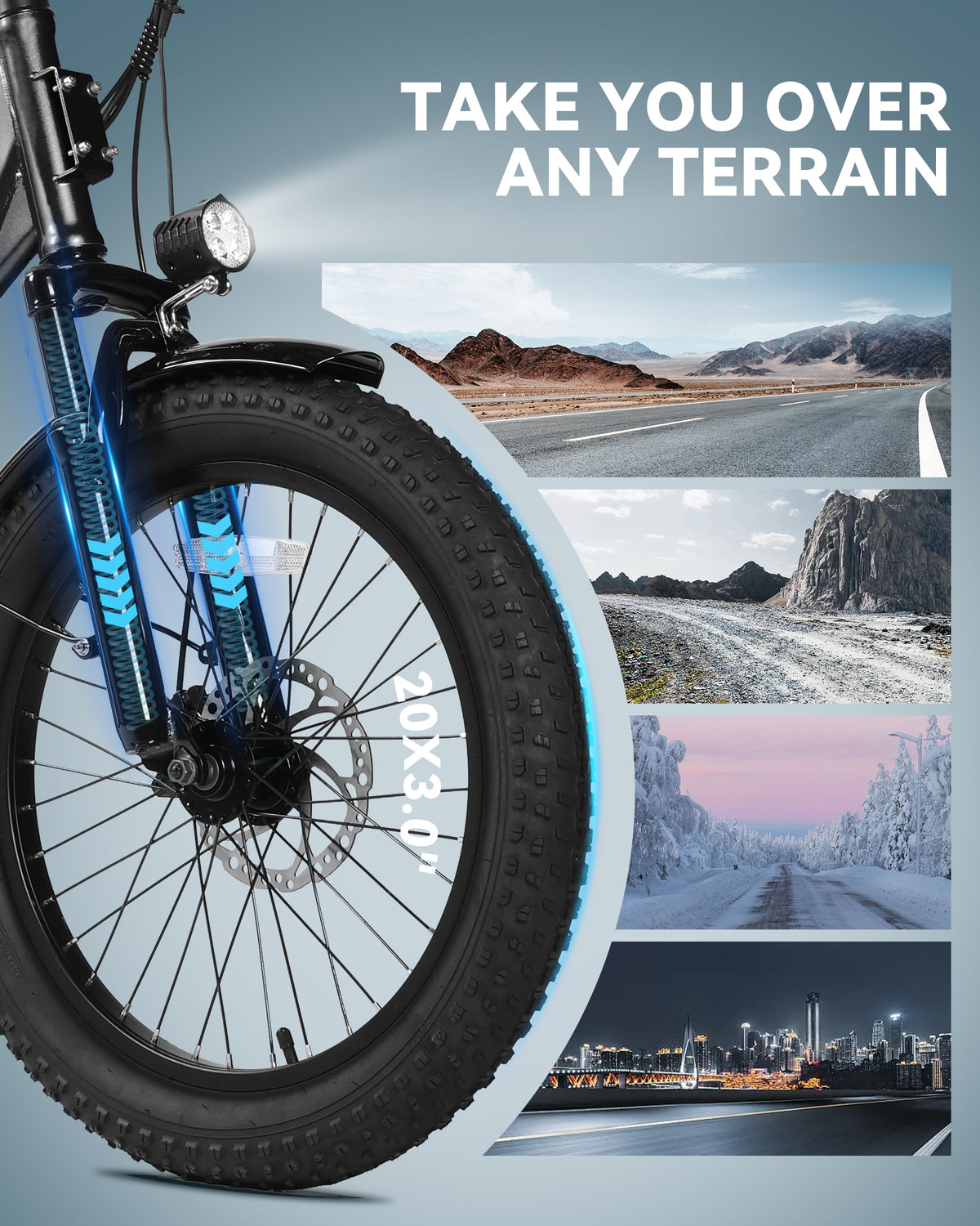 AT28 Actbest Mars Electric Bike for Adults, 20" Fat Tire Folding Ebike with 500W Motor, 7 Speed Max 28MPH 48V 13.5AH, Adjustable Bike Stem