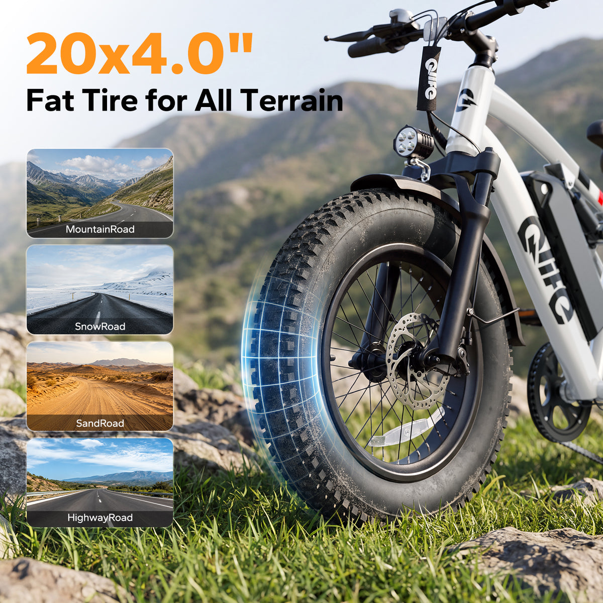 Hopepeak EB50Plus Racer Fat Tire 2.0 Electric Bike For Adults