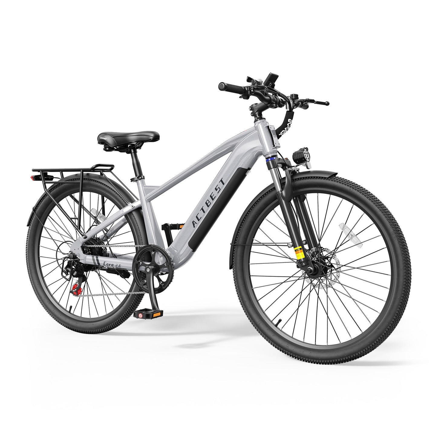 Actbest 26" Electric Bike for Adults, Peak 1200W, 500Wh Removable Battery, Torque Sensor Electric Bicycles, Front Suspension,Lightweight Ebike, 7-Speed, Cruiser Ebike for Woman