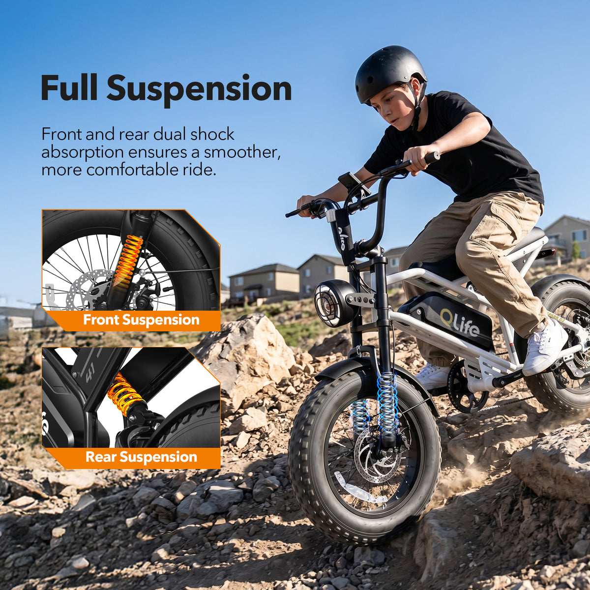 Hopepeak EB41Plus Spark D2 16x4.0" EBike,Fat Tires Electric Bike for Adults