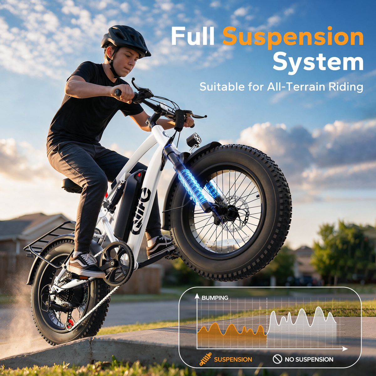 Hopepeak EB50Plus Racer Fat Tire 2.0 Electric Bike For Adults