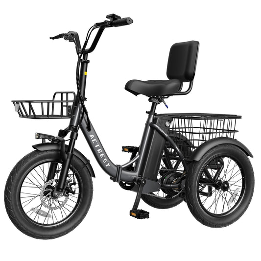 AT57 Electric Tricycle for Adults, 18"x3.0" Fat Tire 3-Wheel Electric Bike