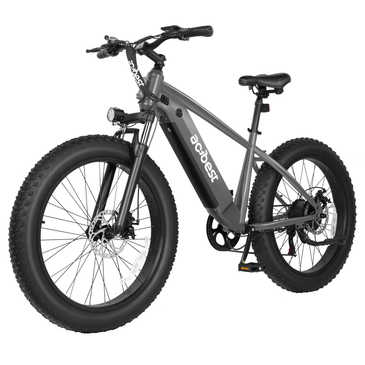 Actbest Ranger Electric Bicycle for Adults, 1400W Peak E-Bike 26" Fat Tire Electric Mountain Bike with 7-Speed, 28Mph (Black) with Mirror & Lock