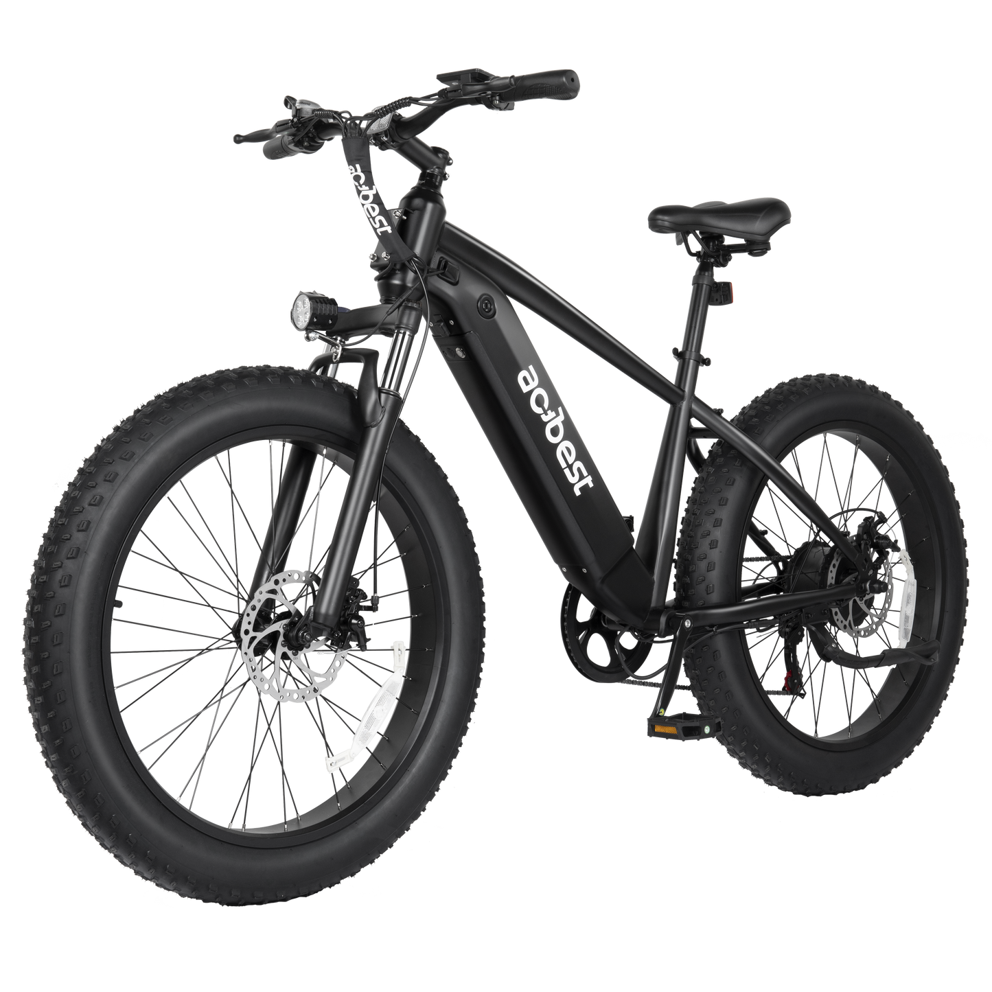 Actbest Ranger Electric Bicycle for Adults, 1400W Peak E-Bike 26" Fat Tire Electric Mountain Bike with 7-Speed, 28Mph (Black) with Mirror & Lock