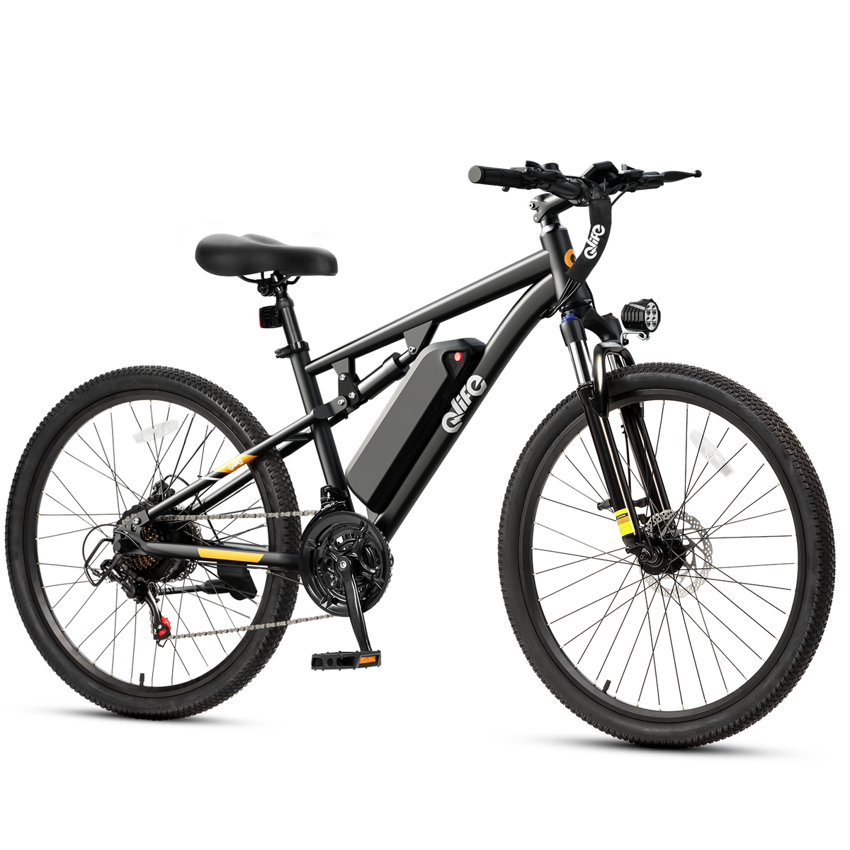 Hopepeak EB20-27.5F Racer Ultra Step-Over Full-Suspension Mountain eBike for Adults