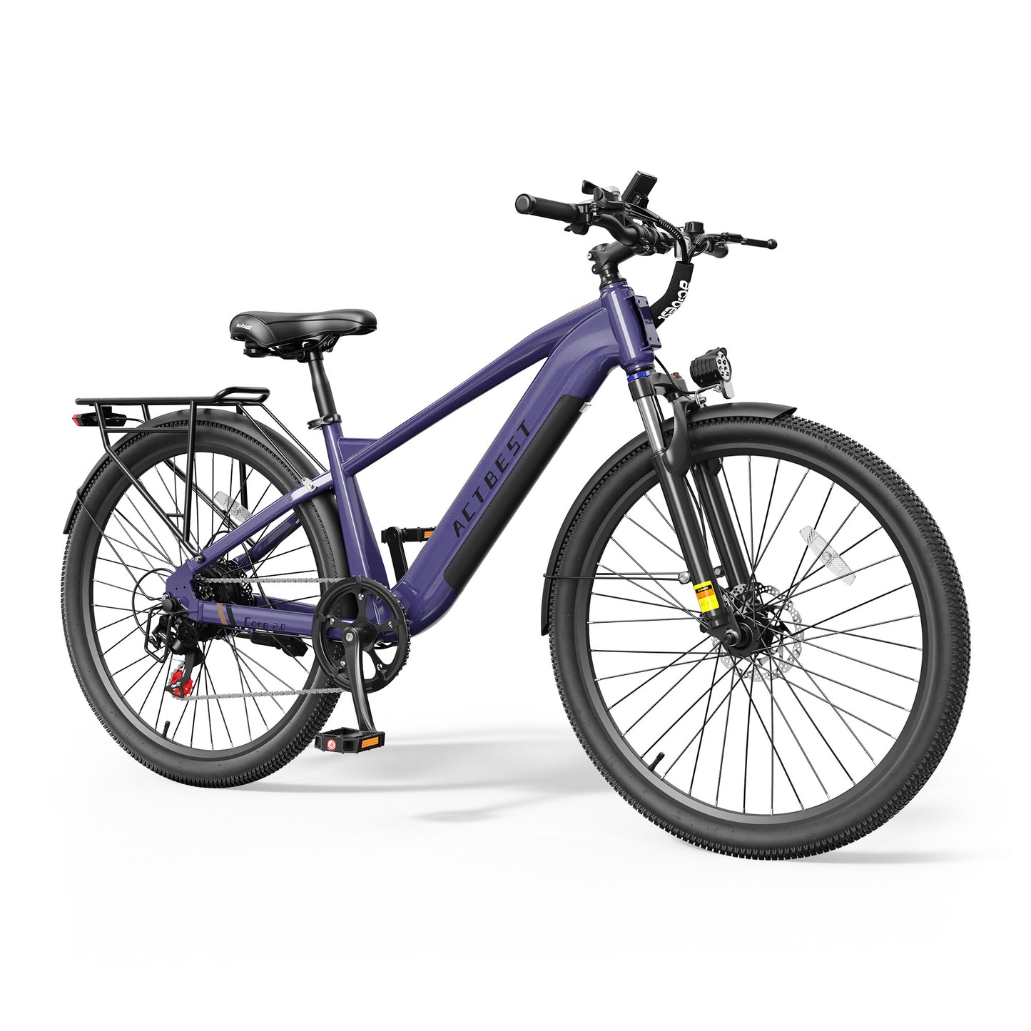 Actbest 26" Electric Bike for Adults, Peak 1200W, 500Wh Removable Battery, Torque Sensor Electric Bicycles, Front Suspension,Lightweight Ebike, 7-Speed, Cruiser Ebike for Woman