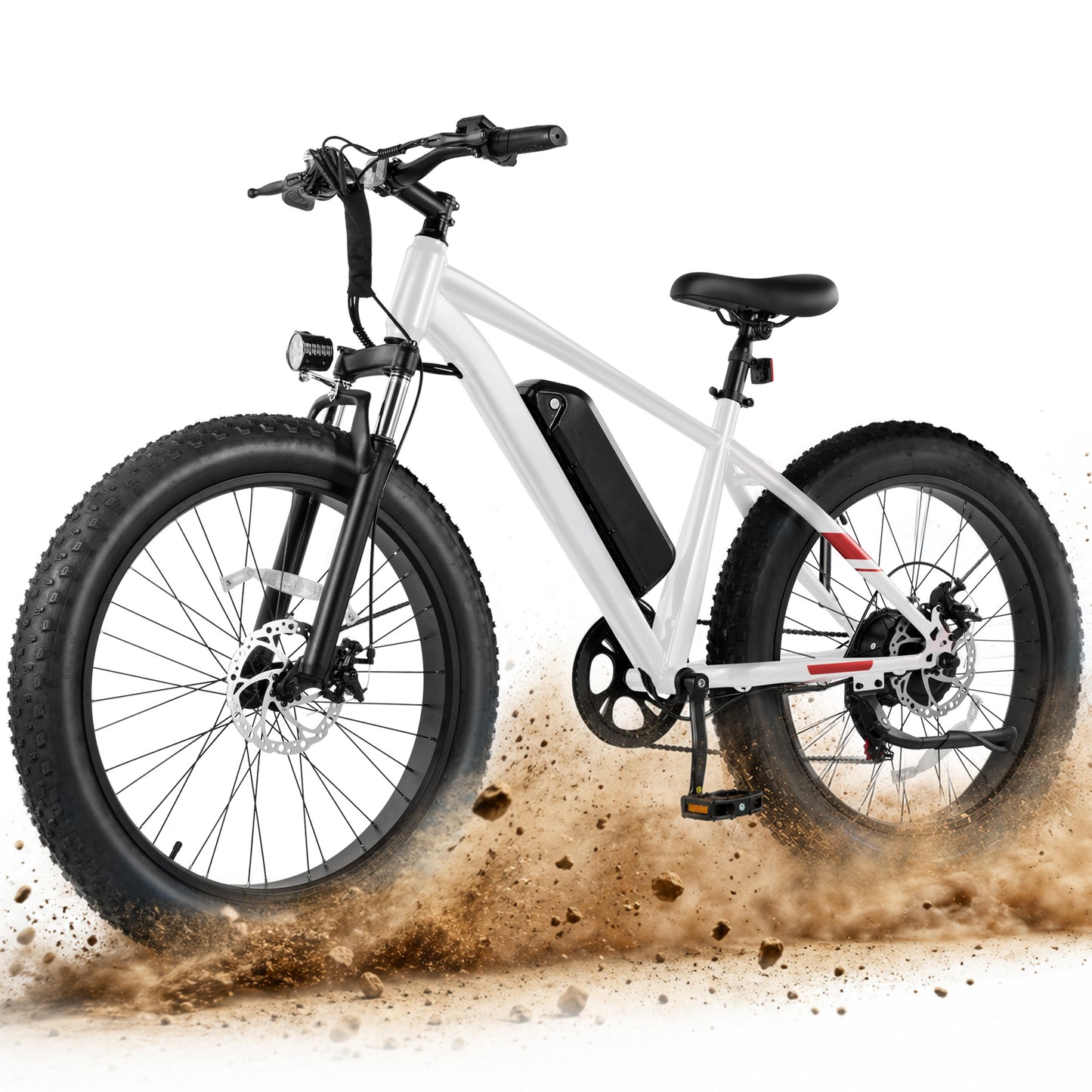 Hopepeak EB13 26" Fat Tire Electric Bike, Peak 1500W Motor 48V 13Ah Adult eBike Up to 28MPH Electric Bicycle, 4.0 Fat Tire Electric Mountain Bike, 7-Speed, Removable Battery