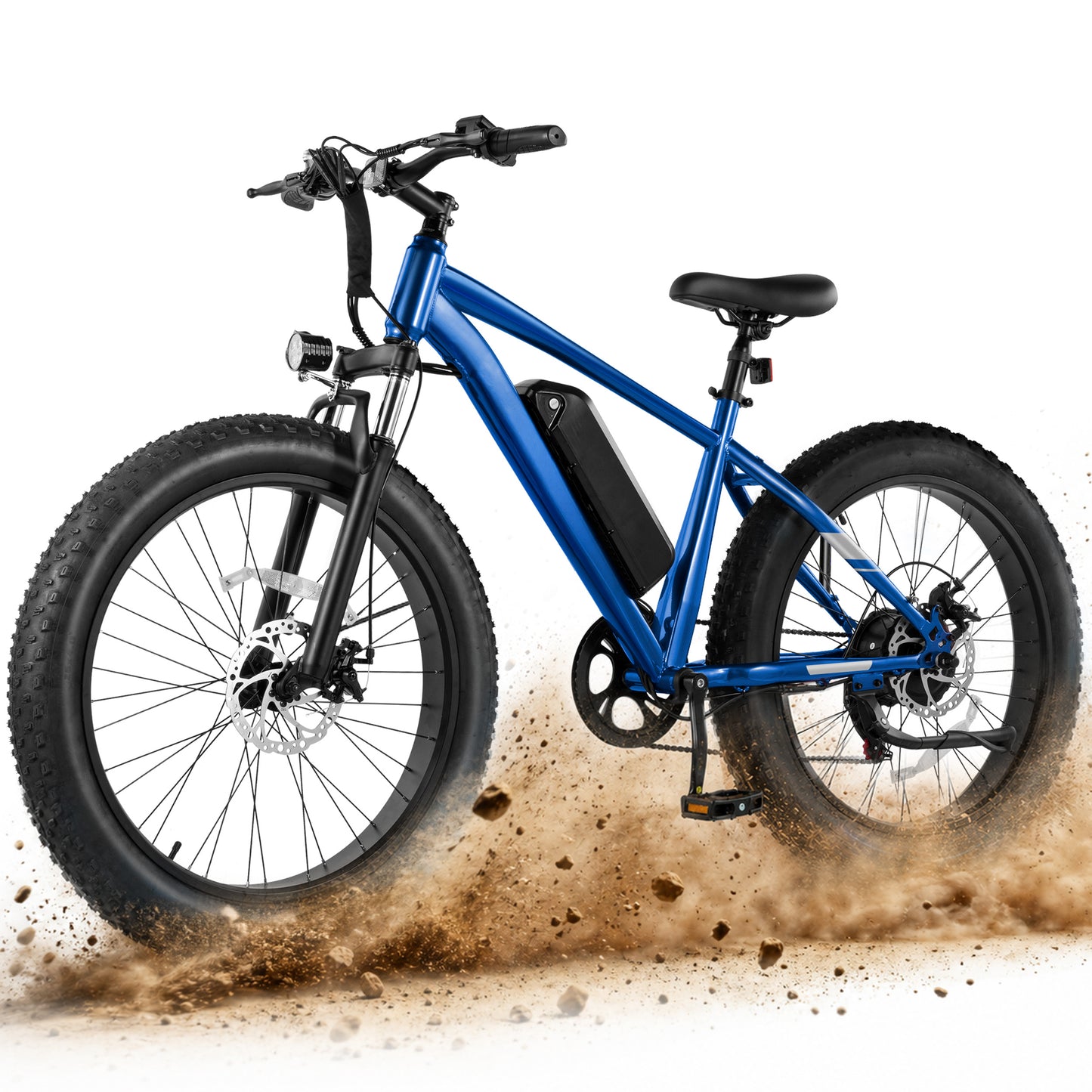 Hopepeak EB13 26" Fat Tire Electric Bike, Peak 1500W Motor 48V 13Ah Adult eBike Up to 28MPH Electric Bicycle, 4.0 Fat Tire Electric Mountain Bike, 7-Speed, Removable Battery