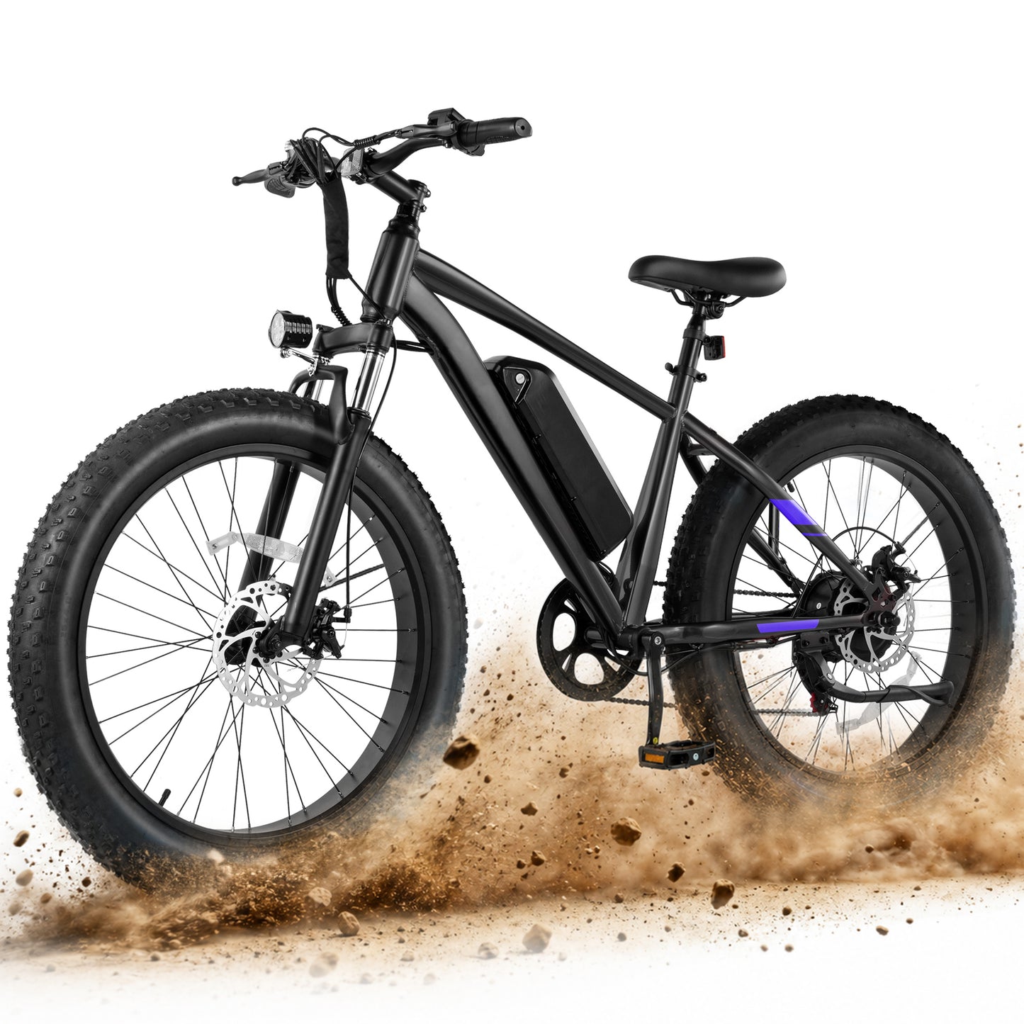 Hopepeak EB13 26" Fat Tire Electric Bike, Peak 1500W Motor 48V 13Ah Adult eBike Up to 28MPH Electric Bicycle, 4.0 Fat Tire Electric Mountain Bike, 7-Speed, Removable Battery