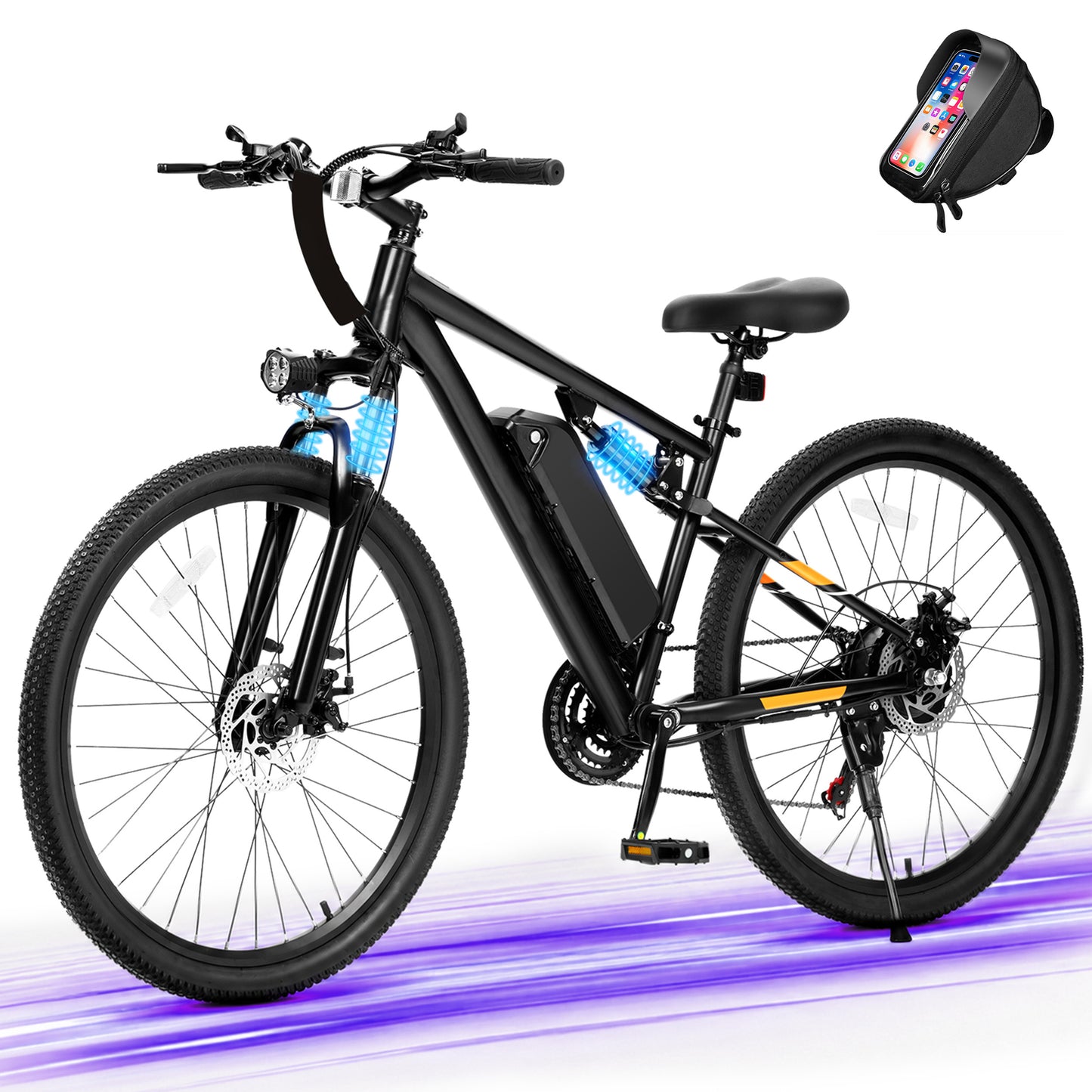 Hopepeak EB20-27.5F 27.5" Full Suspension Mountain Electric Bike