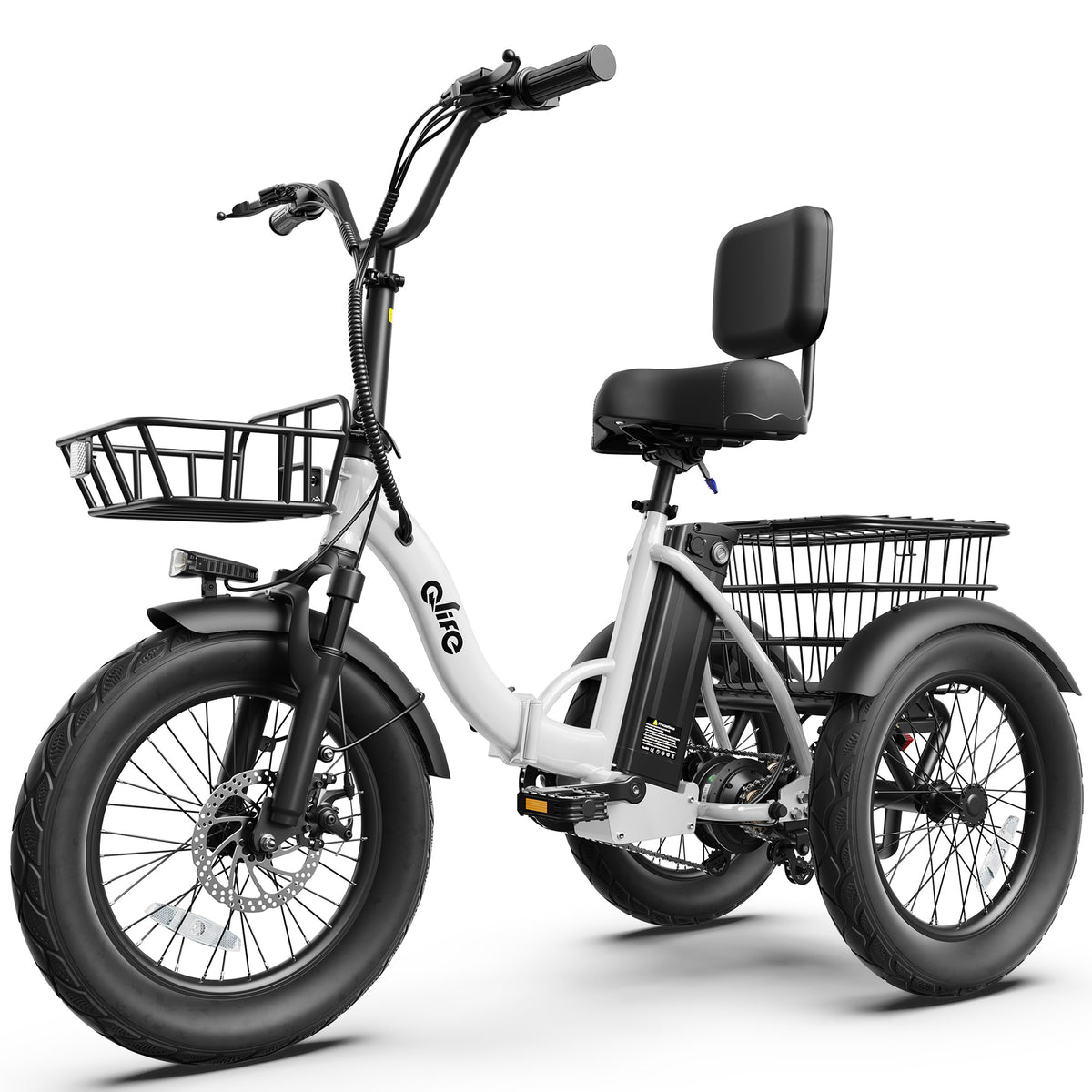 AA EB58Plus  Actbest Electric Tricycle for Adults, 18" Folding Electric Trike, 700W Motor 48V 10.4AH Etrike, 18MPH Up to 55 Miles 3-Wheel Electric Bike