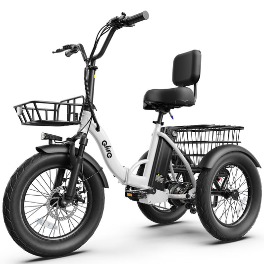 AA EB58Plus  Actbest Electric Tricycle for Adults, 18" Folding Electric Trike, 700W Motor 48V 10.4AH Etrike, 18MPH Up to 55 Miles 3-Wheel Electric Bike