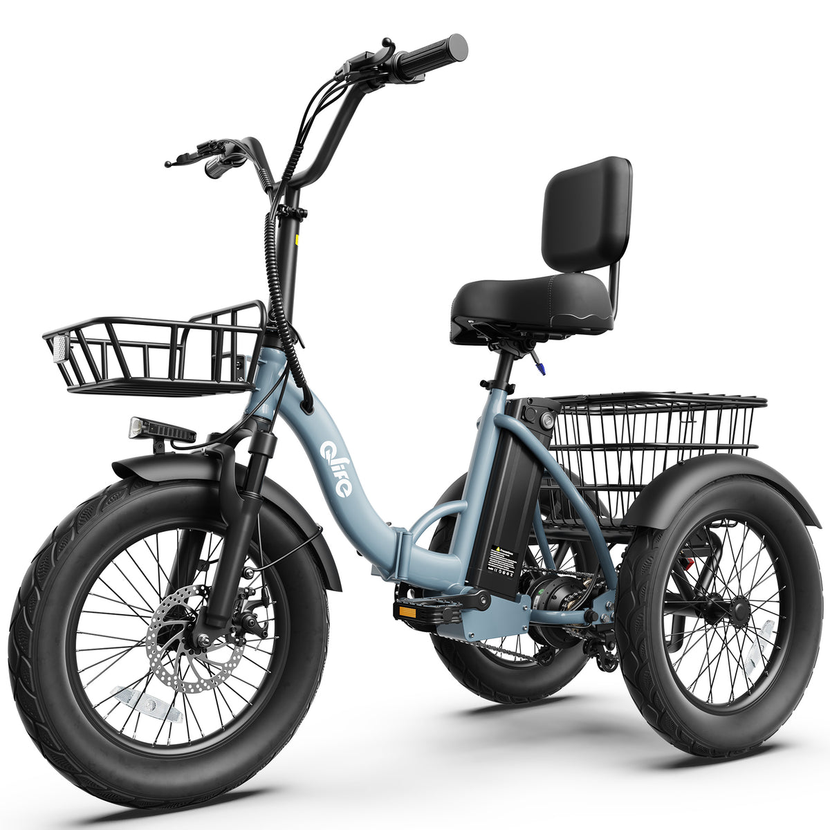AA EB58Plus  Actbest Electric Tricycle for Adults, 18" Folding Electric Trike, 700W Motor 48V 10.4AH Etrike, 18MPH Up to 55 Miles 3-Wheel Electric Bike