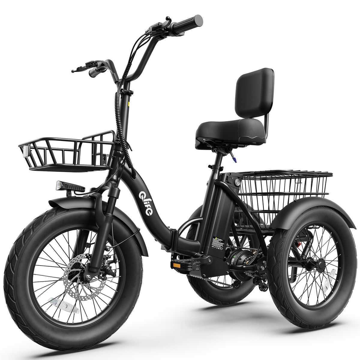 AA EB58Plus  Actbest Electric Tricycle for Adults, 18" Folding Electric Trike, 700W Motor 48V 10.4AH Etrike, 18MPH Up to 55 Miles 3-Wheel Electric Bike