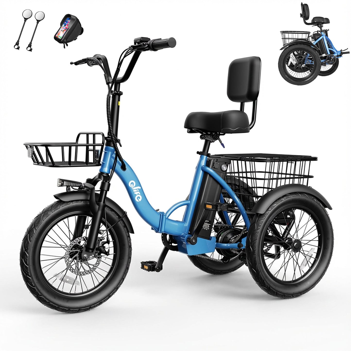 EB58Electric Folding Tricycle for Adults