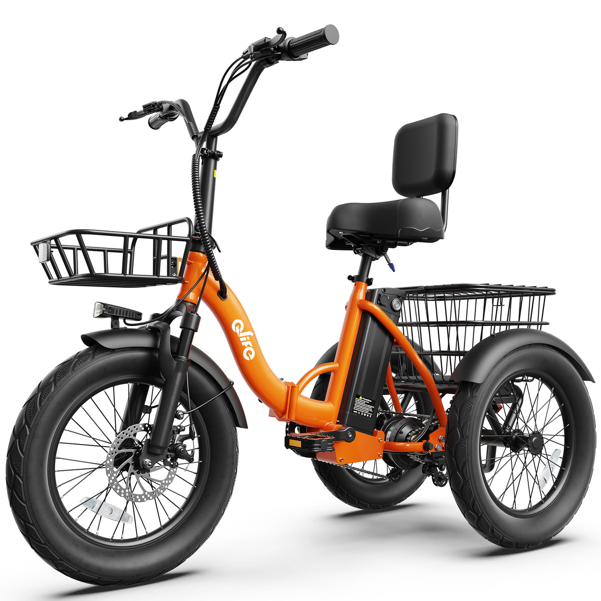 AA EB58Plus  Actbest Electric Tricycle for Adults, 18" Folding Electric Trike, 700W Motor 48V 10.4AH Etrike, 18MPH Up to 55 Miles 3-Wheel Electric Bike