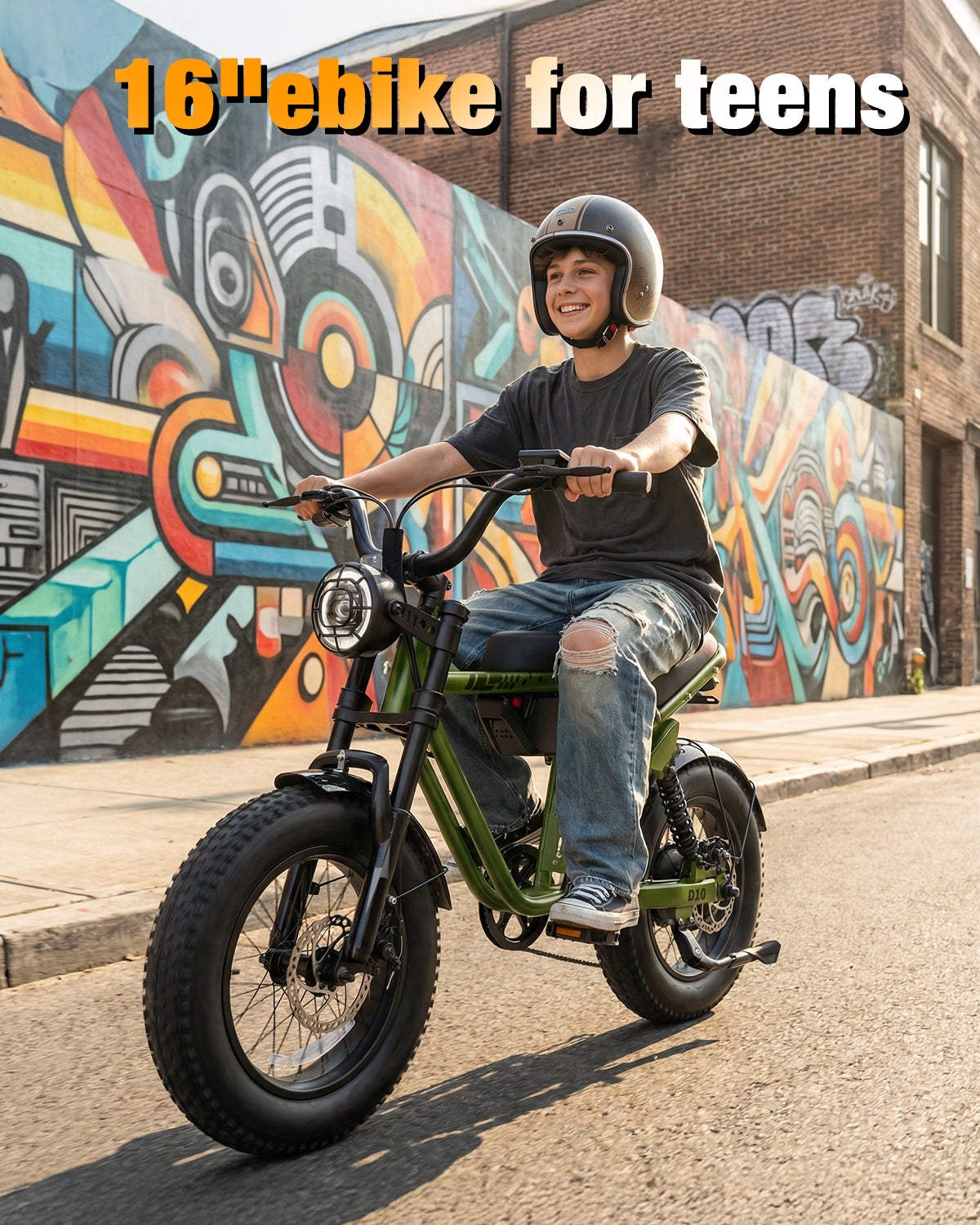 AA HP56-US Actbest Fat Tire Electric Bicycle, 16"x 4.0" Fat Tire Ebike, 750W 48V 13Ah 25MPH Full Suspension, Electric Bike for Adults