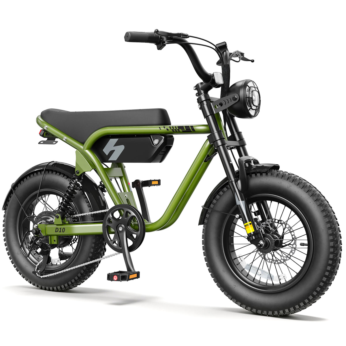 AA HP56 Actbest Electric Bike for Adults, 16"x 4.0" Fat Tire Ebike, 750W (Peak 1500W) 48V 10.4Ah 25MPH Full Suspension, E-Mountain Bicycle