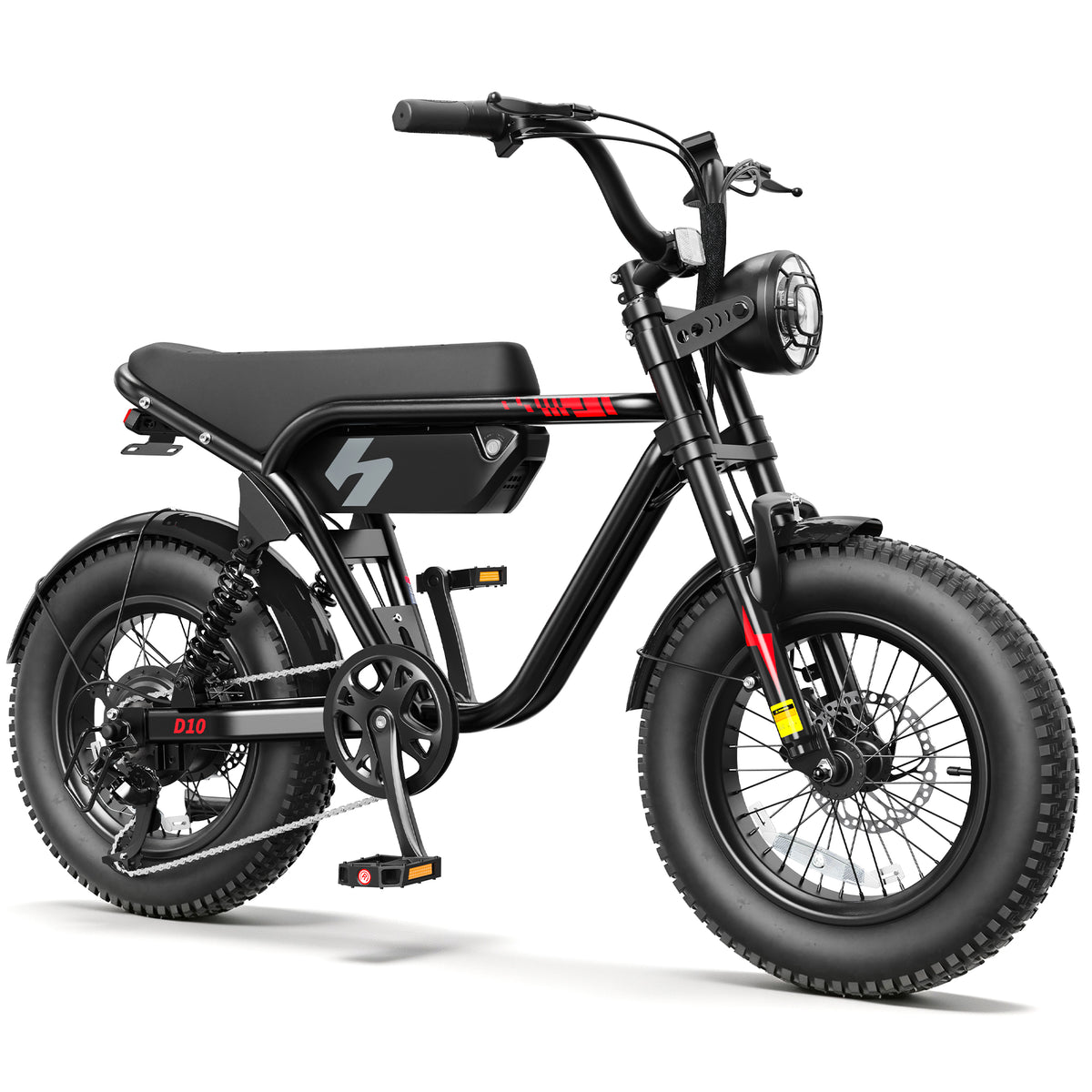 AA HP56 Actbest Electric Bike for Adults, 16"x 4.0" Fat Tire Ebike, 750W (Peak 1500W) 48V 10.4Ah 25MPH Full Suspension, E-Mountain Bicycle