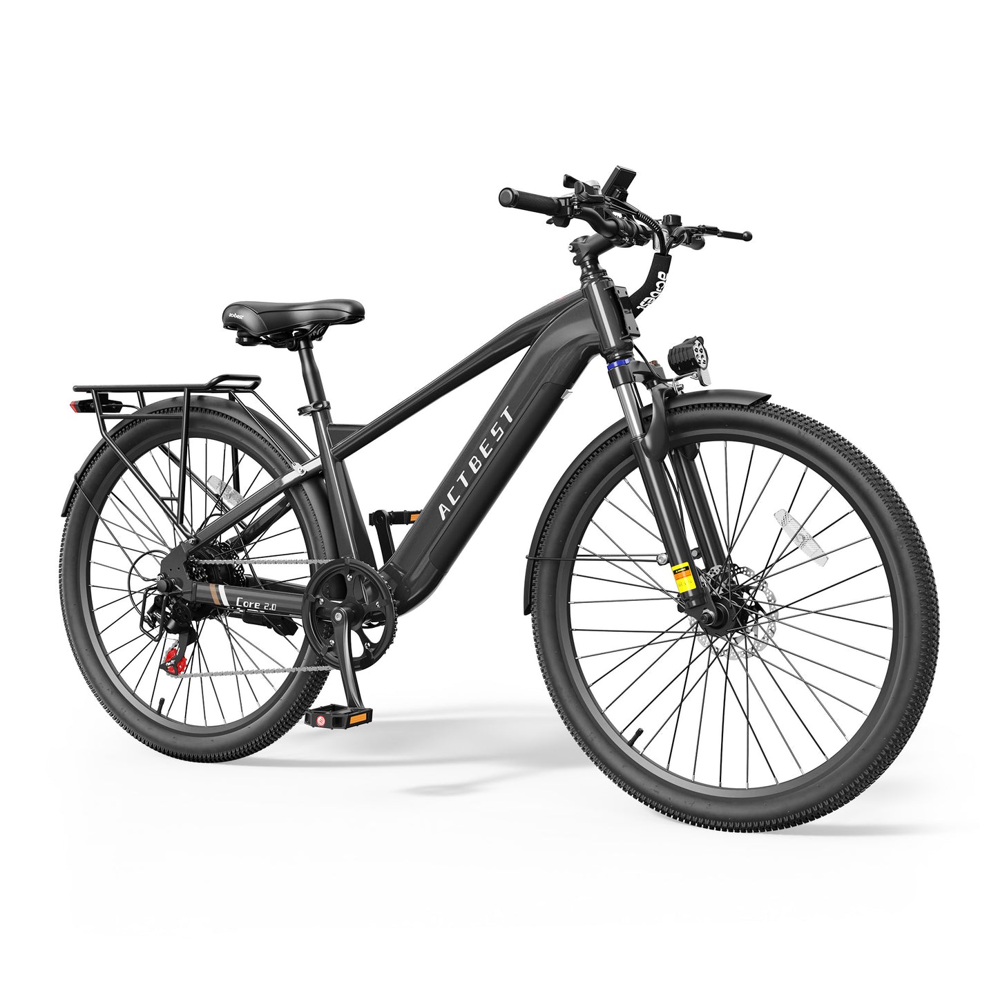 Actbest 26" Electric Bike for Adults, Peak 1200W, 500Wh Removable Battery, Torque Sensor Electric Bicycles, Front Suspension,Lightweight Ebike, 7-Speed, Cruiser Ebike for Woman