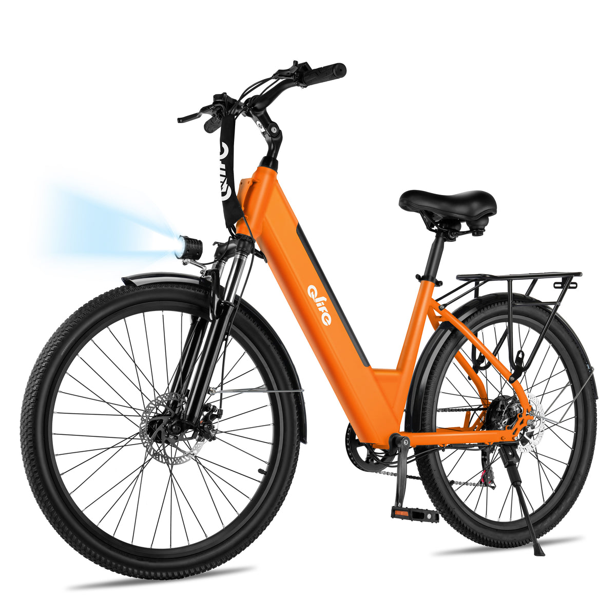 AA 16Plus-cs Actbest 26" Electric Bike for Woman, 500W Powerful Motor, 48V 7.8Ah Battery , 7-Speed, Front Suspension & LCD Display, Wide saddle suitable for women riders, Mountain EBike for Adults