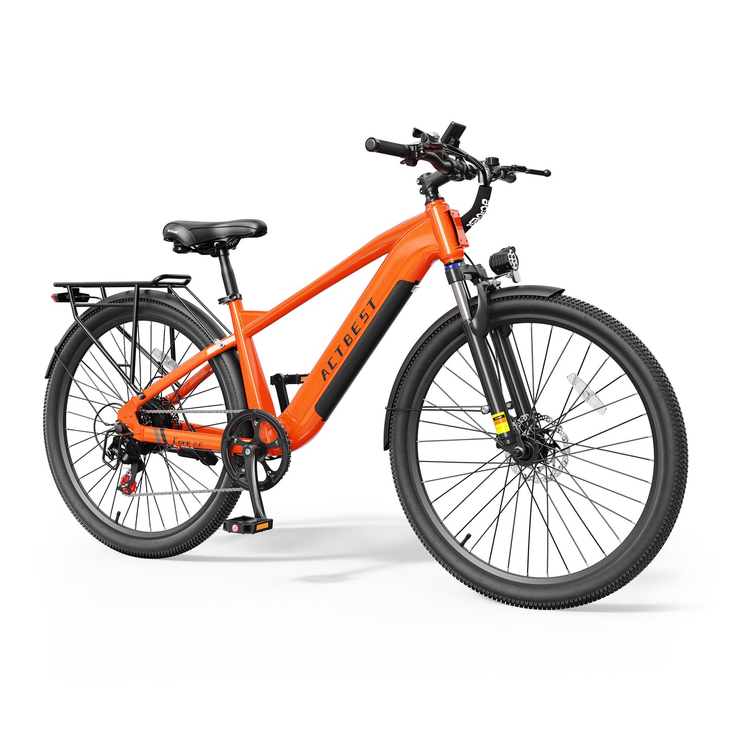 Actbest 26" Electric Bike for Adults, Peak 1200W, 500Wh Removable Battery, Torque Sensor Electric Bicycles, Front Suspension,Lightweight Ebike, 7-Speed, Cruiser Ebike for Woman