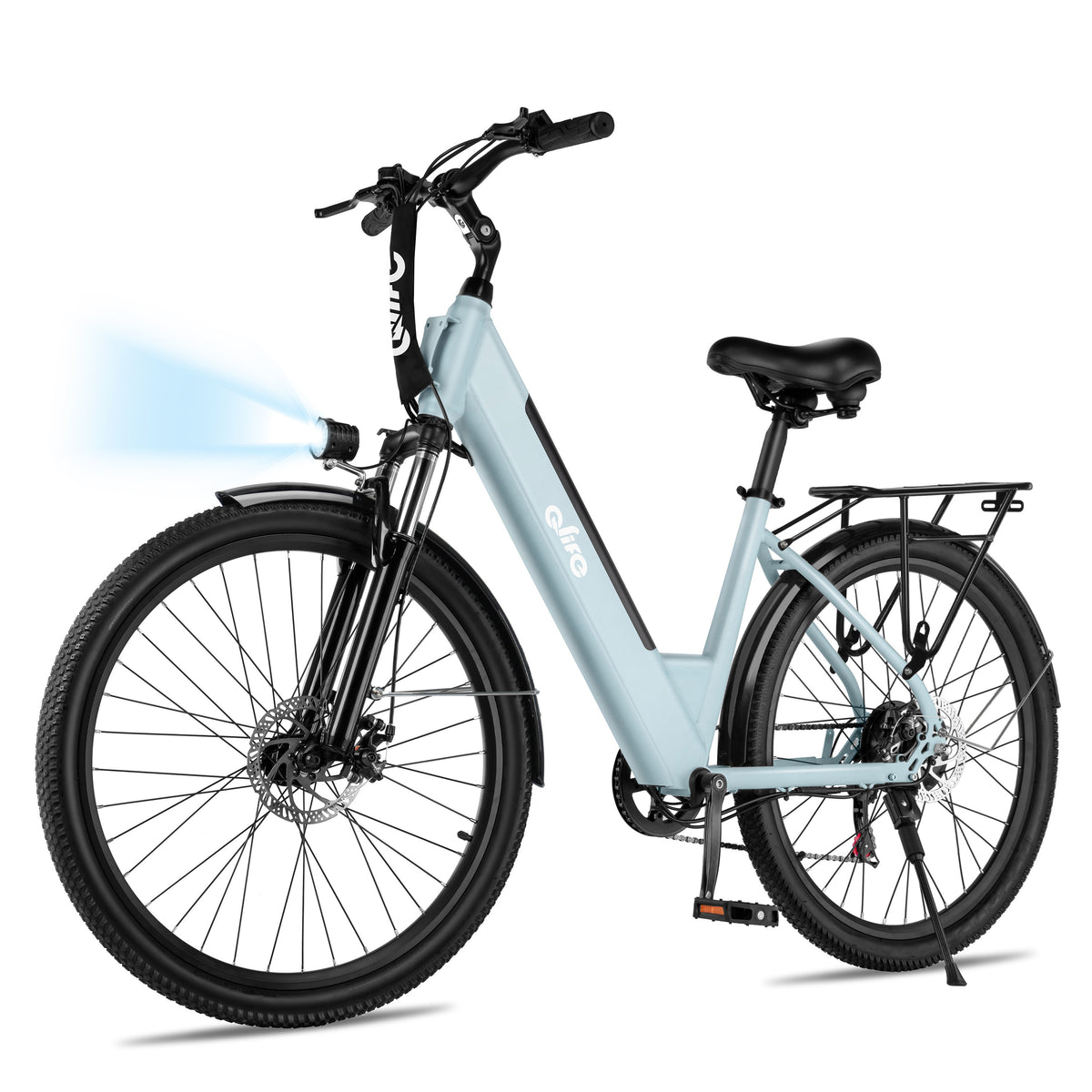 AA 16Plus-cs Actbest 26" Electric Bike for Woman, 500W Powerful Motor, 48V 7.8Ah Battery , 7-Speed, Front Suspension & LCD Display, Wide saddle suitable for women riders, Mountain EBike for Adults
