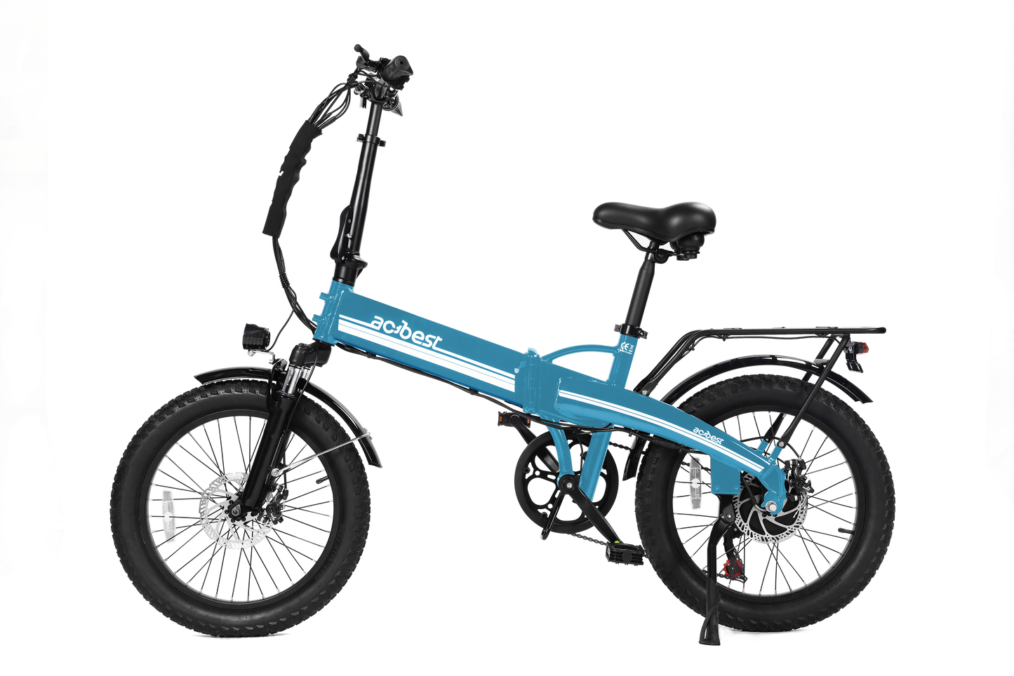 Actbest Electric Bike for Adults 750W Peak Motor Folding Ebike with 48V Removable Battery, 20" Fat Tire, 20Mph Top Speed Electric Bicycle with Front Suspension (Grey)