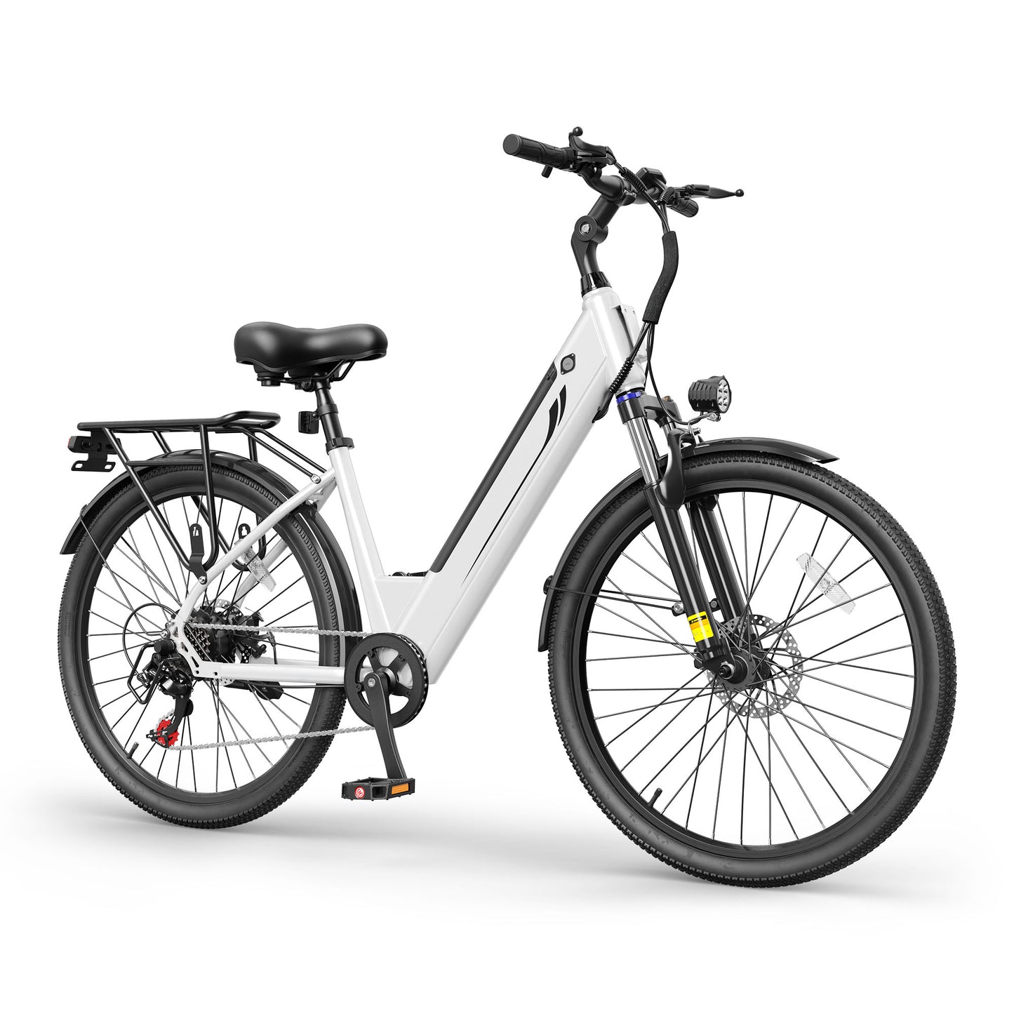 Actbest 26" Electric Bike for Women, Peak 1200W Motor, 48V 15Ah Battery, 7-Speed, Front Suspension, LCD Display, Wide Saddle, Mountain E-Bike for Adults