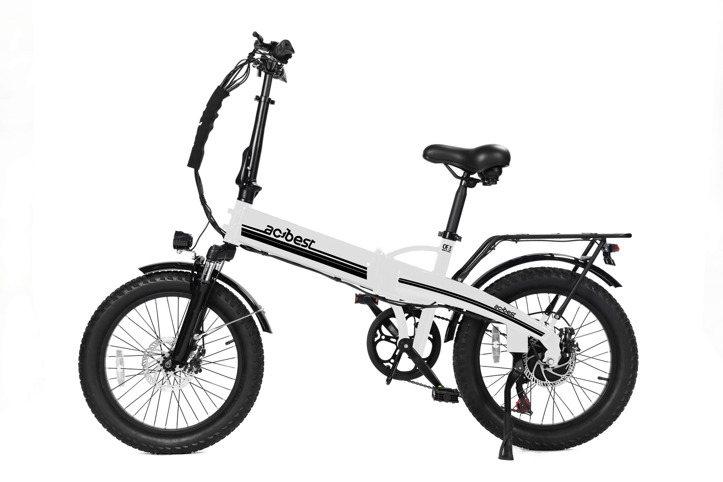 Actbest Electric Bike for Adults 750W Peak Motor Folding Ebike with 48V Removable Battery, 20" Fat Tire, 20Mph Top Speed Electric Bicycle with Front Suspension (Grey)