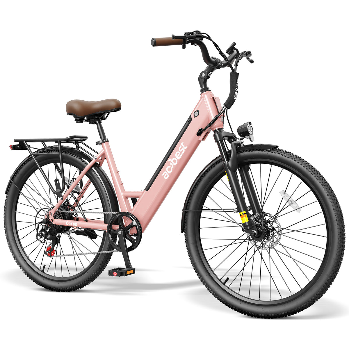 AA AT4627 ACTBEST Electric Bike for Adults/Woman, Cores 27.5" Electric Bike Up to 70 Miles Long Range, with 500W Motor, 48V 12Ah Removable Battery, 7-Speed Mountain E Bike